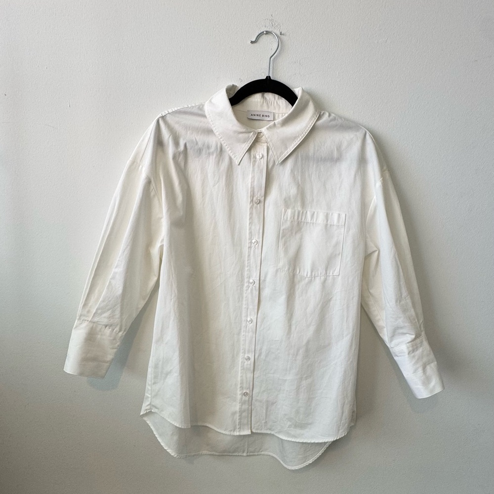 ANINE BING Mika White Button Down